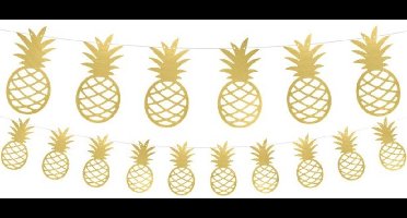 PartyDeco - Slinger Ananas Goud (2 meter)