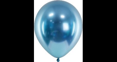Ballonnen Glossy Blauw - 50 stuks