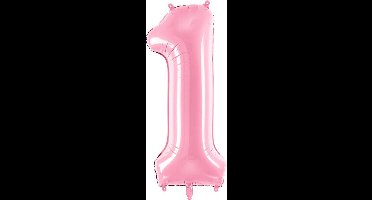 Cijfer 1 (86 cm) - Lichtroze