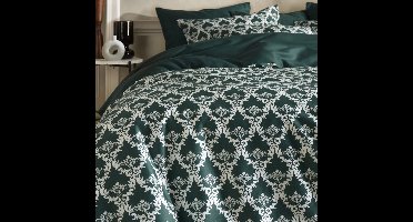 De Witte Lietaer Dekbedovertrek Katoen Satijn Rococo - Tweepersoons - 200 x 200/220 cm - Groen