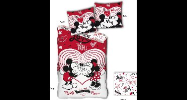 Disney Minnie Mouse Dekbedovertrek Love You- 140 x 200 cm - Polyester