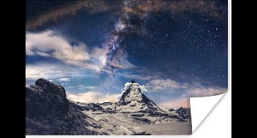 Poster Bergen - Sterren - Heelal - Jongens - Meisjes - Kinderen - 30x20 cm