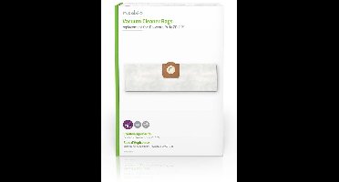 Nedis Stofzuigerzak - 4 Stuks - Synthetisch - Meest verkocht voor: Rowenta Bully ZR 765 - Wit