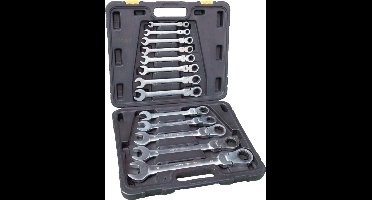 Hofftech Flex Ringratel - Steeksleutelset - 13 delig met Koffer