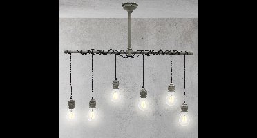 Lumineo Industriele Hanglamp Grijs | Breedte 108 cm