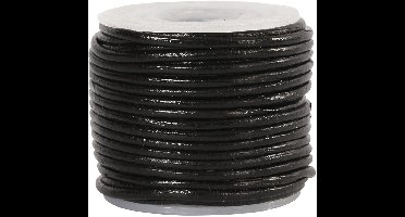 Leerkoord, dikte 1 mm, zwart, 10 m/ 1 rol