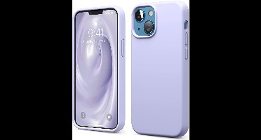 Hoesje Geschikt voor iPhone 13 Mini – Liquid siliconen backcover – Lila