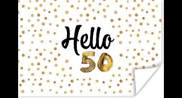 Poster Jubileum - 50 jaar - Confetti - 30x20 cm