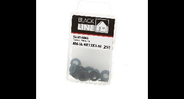 Blackline bevestigingsmaterialen - Gezwarte Sluitringen DIN 125-A – | Blackline - 6.4 / 25
