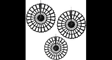 Spinnenweb Zwart - 3 stuks