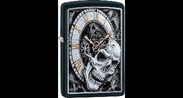 Aansteker Zippo Skull Clock