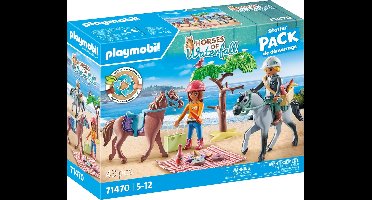 PLAYMOBIL Starter Pack Paardrijden naar het strand met Amelia en Ben - 71470