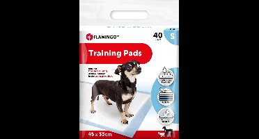 Flamingo puppy pads - Trainingsmat Pady Wit – 40 stuks – Zindelijkheidsmat voor puppy’s en honden – 5-laags – Absorberend & sneldrogend – Maat S – 45x35 cm