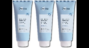 Derma Eco Family - Douchegel - 3 x 350 ml - Parfumvrij - Met glycerine en pentavitin - Hypoallergeen