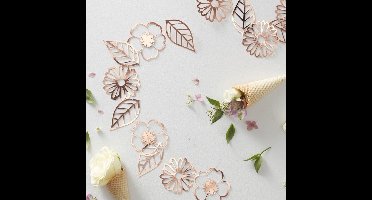 Ginger Ray Ditsy Floral - Bloemen slinger - rosé goud - 3 meter