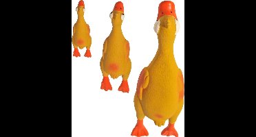 Hondenspeelgoed latex eend mini 14 cm