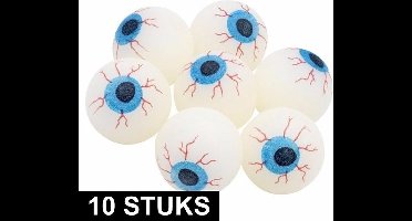 10x Glow in the dark enge decoratie oogballen/ogen van 4 cm voor Halloween - Feestartikelen/versieringen