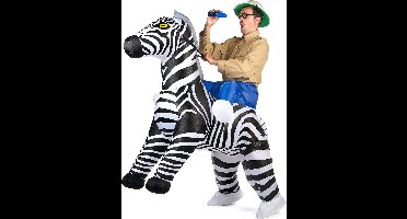 Vegaoo - Opblaasbaar zebra kostuum voor volwassenen