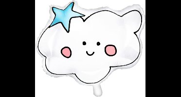 Partydeco - Folieballon Wolk met Ster