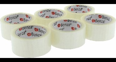 Benza - Verpakkingstape Extra sterk Breed Plakband 48 mm x 66 mtr - 6 rollen