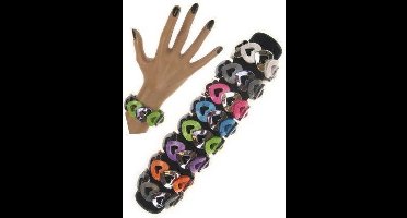Armband hartjes diverse kleuren - per stuk