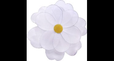 Bloem wit deco dia 30 cm met clip