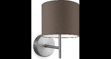 Home Sweet Home wandlamp Bling - wandlamp Mati inclusief lampenkap - lampenkap 20/20/17cm - geschikt voor E27 LED lamp - taupe