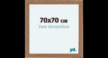Your Decoration - Fotolijst 70x70 cm - MDF - Notenhout Licht - Como