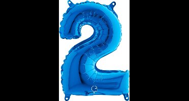 Folieballon - numbers - 26" - blue - 2