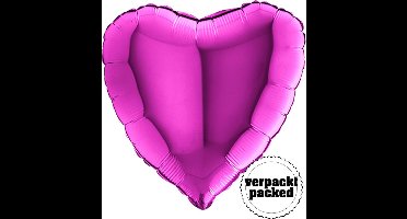 Grabo - Folieballon hartvorm Paars - (90 cm)