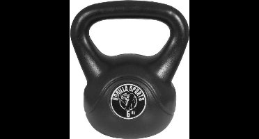 Gorilla Sports Kettlebell - Kunststof - Zwart - 6 kg