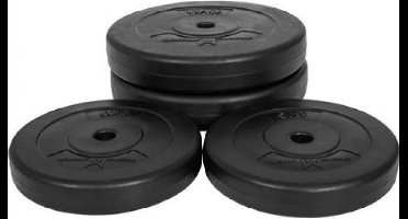 Gyronetics Halterschijven Set 30 kg - Bundel - 2 x 5 & 2 x 10 kg - Kunststof - 25 mm