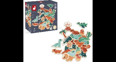 Janod Dino - Magneetset - Magneten In Dinosaurus Thema - 24 Verschillende Magneten - Geschikt Vanaf 2 Jaar