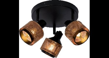 Lucide RAFA - Plafondspot (Plafondlamp) - Ø 35 cm - 3xE14 - Zwart