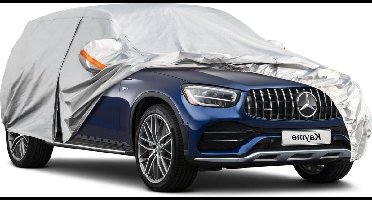 Waterdichte Autohoes 6 Lagen Ademend - Volledige Afdekking Autohoes voor Regen en Zon - Met Ritssluiting en Katoenen Voering - SUV Autohoes (460-485 cm) Autohoes