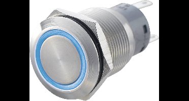TRU COMPONENTS 701319 LAS1-AGQ-11ZE, BL Vandalismebestendige drukschakelaar 250 V/AC 5 A 1x aan/aan Continu Blauw IP67