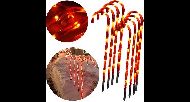 Springos Snoepstokken | Kerstversiering | Led | 8 Stuks