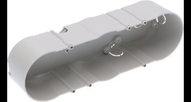 Hager Berker Integro 3-Gang Contact Protection Box Grey - 91933 - E3H67