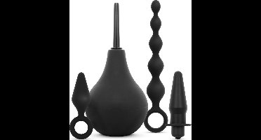 Anale Plug en Douche Set - Zwart