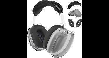 Siliconen Hoes voor AirPods Max Hooftelefoons van MMOBIEL – Transparant Zacht TPU Oorschelp Beschermhoes, Siliconen Oorkussens Beschermhoes, Hoofdband Beschermhoes – Anti-Kras Beschermer – Zwart