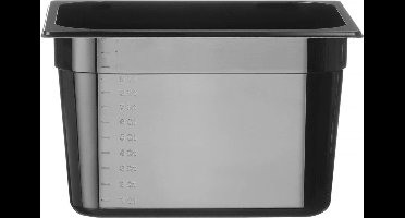 HENDI Gastronorm container – polycarbonaat – 12,5L – zwart – 325x265x200 mm