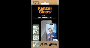 PanzerGlass Screenprotector geschikt voor Apple iPhone 16 Glazen | PanzerGlass Ultra-Wide Fit Screenprotector - Case Friendly