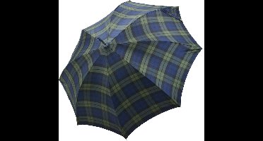 Doppler Manufaktur Klassieke Elegantie Stokparaplu 91 cm - 106cm Diameter - check blue-green