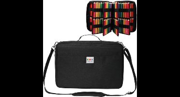 Pennenetui met grote capaciteit voor 480 kleurpotloden, waterdicht, schrijfwaren, organizer voor kleurpotloden, kunstenaars, penselen, fineliner, markeerstiften, cadeau, zwart, Etui