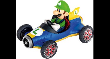 Carrera Speelgoedvoertuig Auto - Mario Kart - Mach8 car Luigi - Pull Back Auto - Terugtrekauto - 1:43