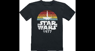 Star Wars Kids - Rainbow X-Wing 1977 Jongens & meisjes T-shirt - zwart - 164