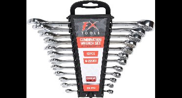 FX Tools Steekringsleutelset - 12-delig - staal - 6-22 mm