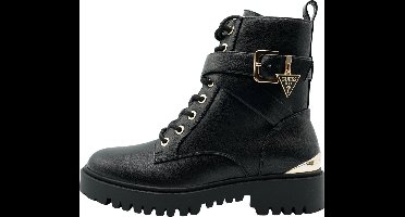 Guess Olsy Dames Enkellaarzen - Zwart/Goud - PU - Maat 38