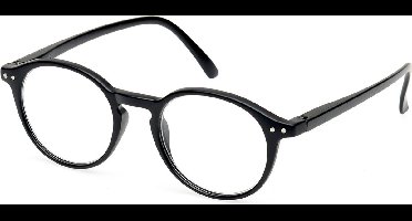 Spectrum Leesbril Zwart Rond 1.00