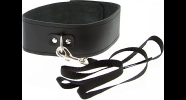 Zwarte Halsband met Riem